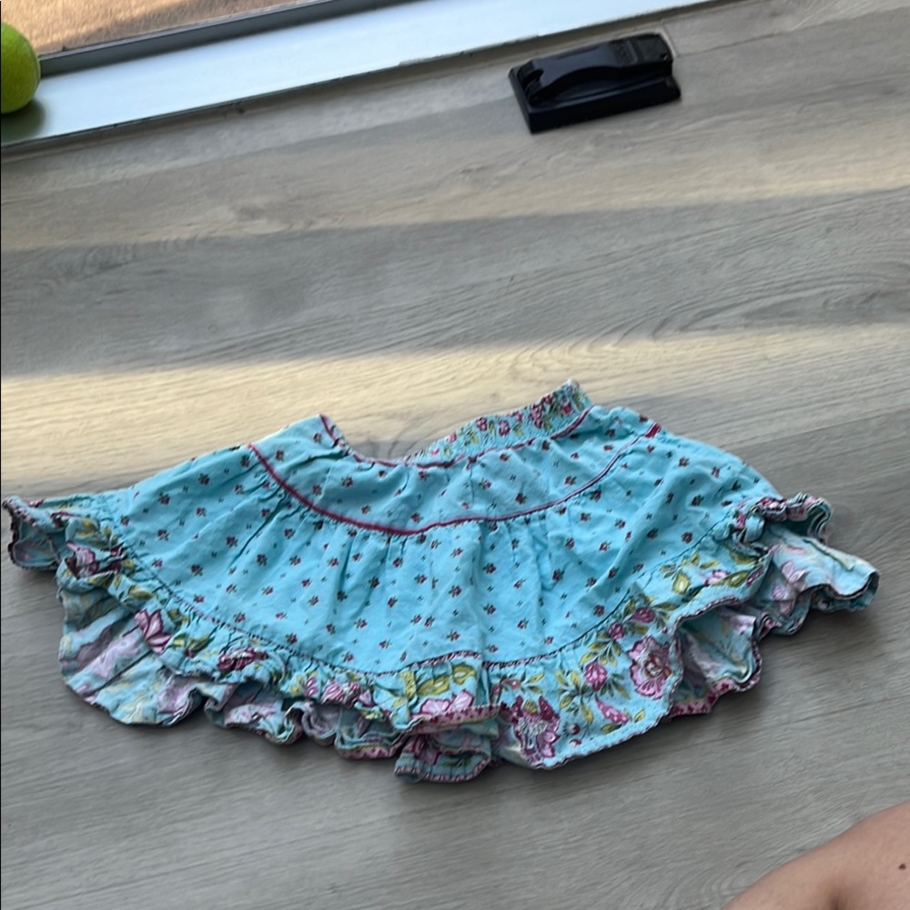 Floral Blue Kids Skirt